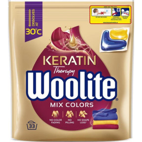 Капсули для прання Woolite для кольорових тканин з Кератином, 33 прання